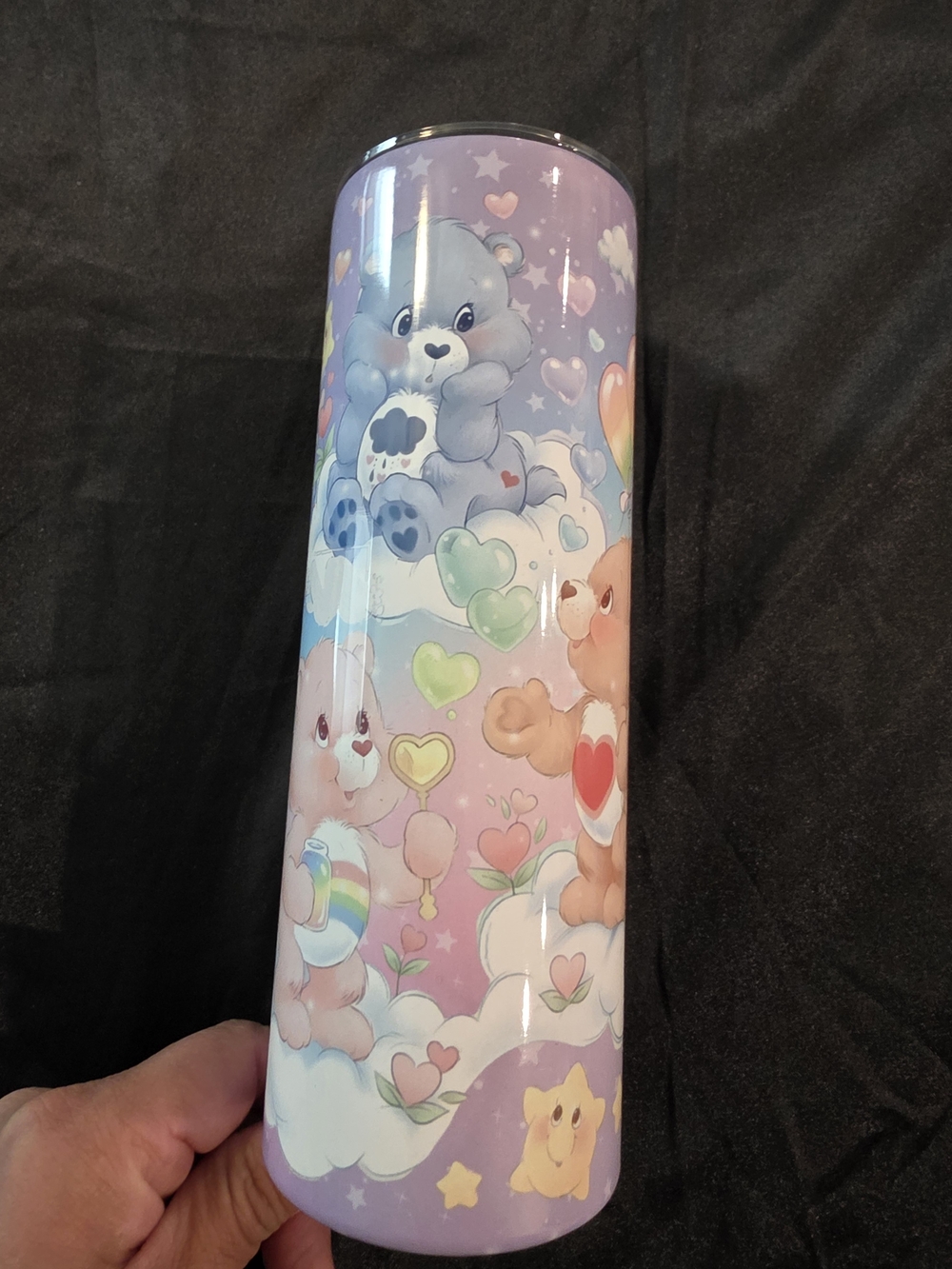 Pastel Care Bear Travel Tumbler - Purple